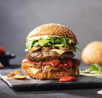Angus Beef and Mushroom Burger using Angel Bay Premium Angus Beef Patties