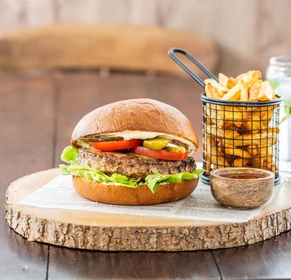 Beef Burger using Angel Bay Gourmet Beef Burger Patties