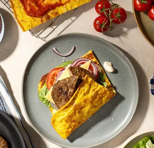 Protein-Packed Burger Wraps