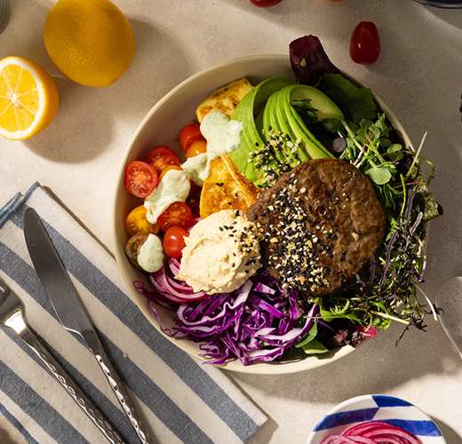 Rainbow Burger Bowls