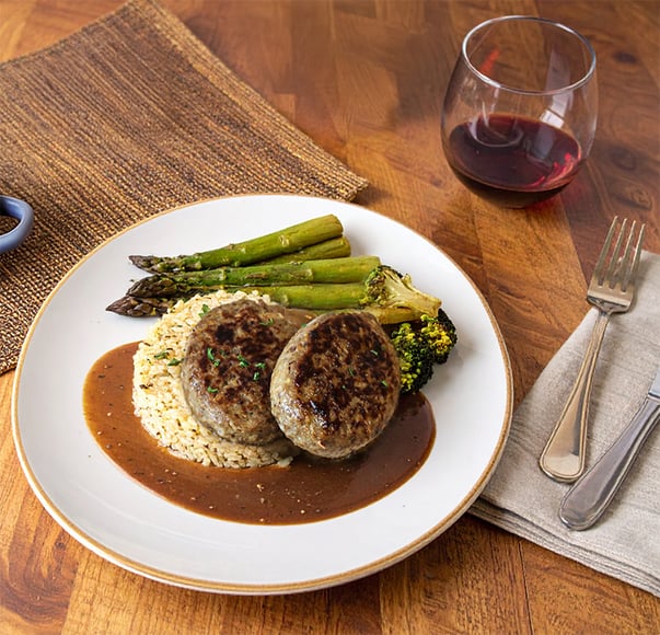 Beef Rissoles with Diane Sauce