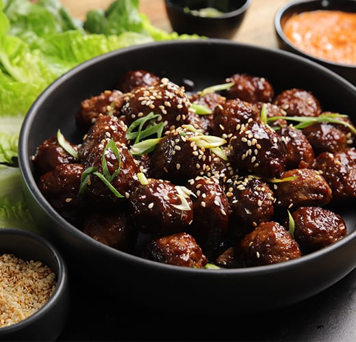 Korean Meatballs with Gochuchang Mayo