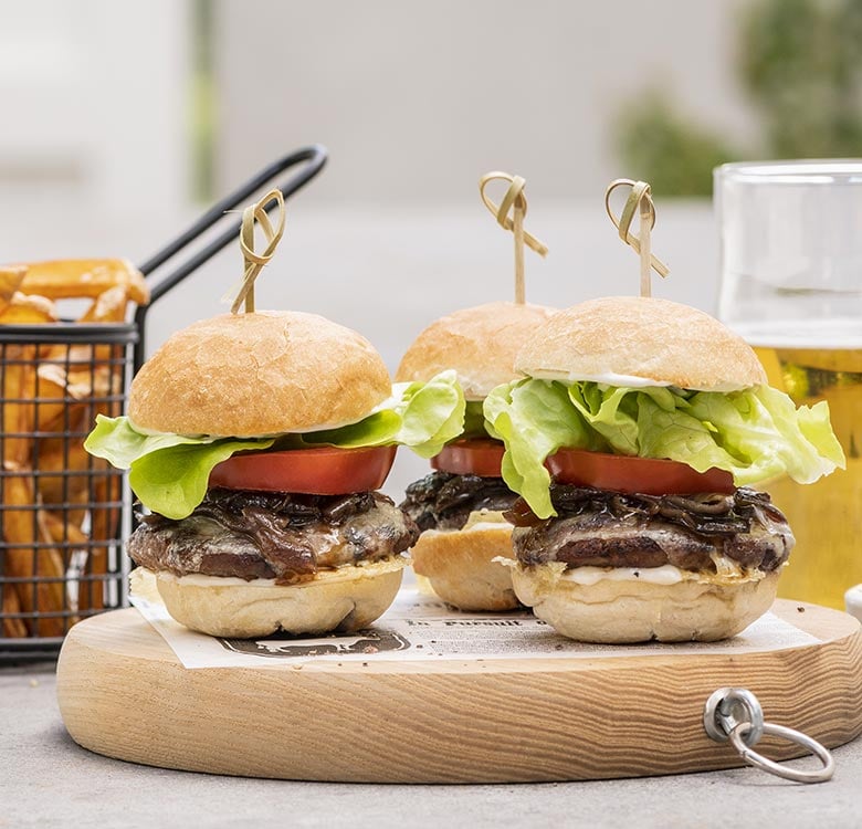 Trio of Sliders using Angel Bay Beef Sliders