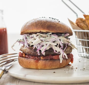 Asian Slaw Beef Burger
