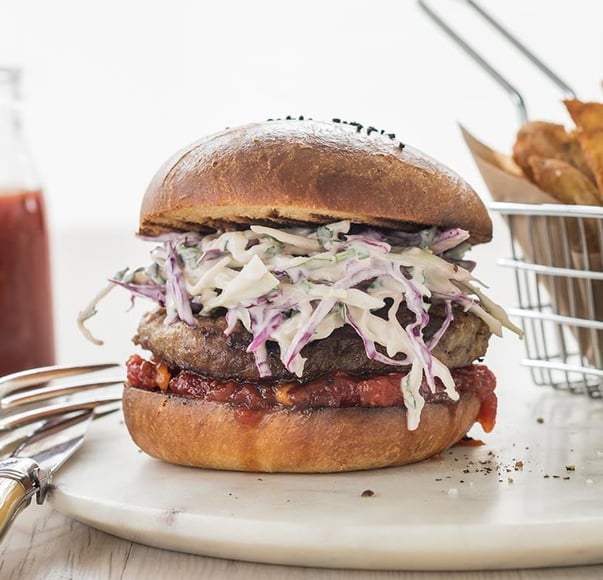 Asian Slaw Beef Burger