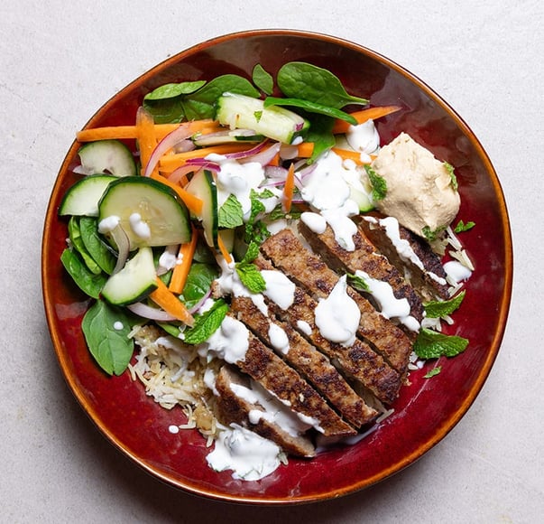 Easy Lamb Shawarma Bowls with Pickled Vegetables
