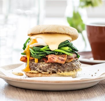 Gourmet Benedict Brunch Burger