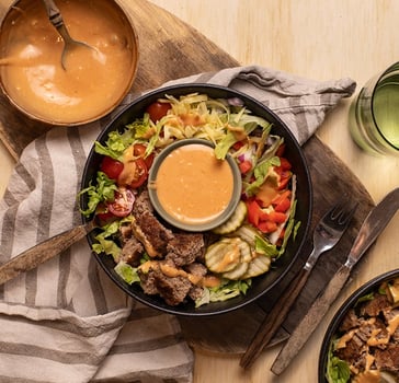 High Protein Burger Bowl