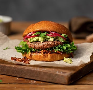 Mushroom and Avocado Veggie Burger