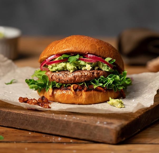 Mushroom and Avocado Veggie Burger