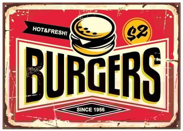 Old Burger Shop Sign