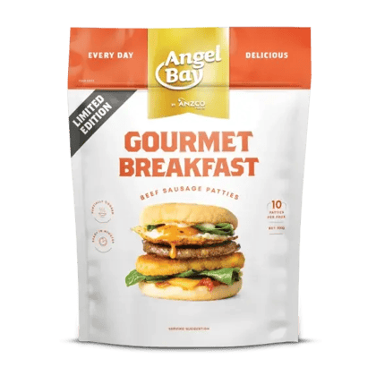 Angel Bay Gourmet Breakfast Beef Sausage Patties Pack Shot
