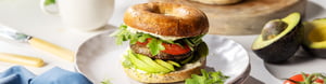 Breakfast burger with avo