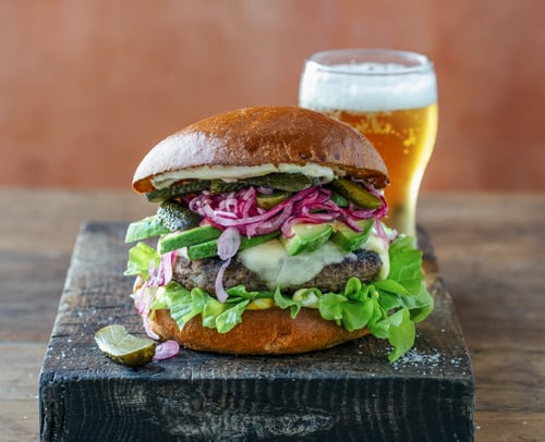 Burger and a beer
