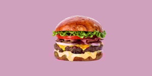 Delicious burger with Angel Bay beef patty.
