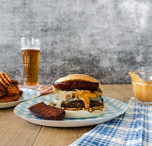 Brat and Beef Melt