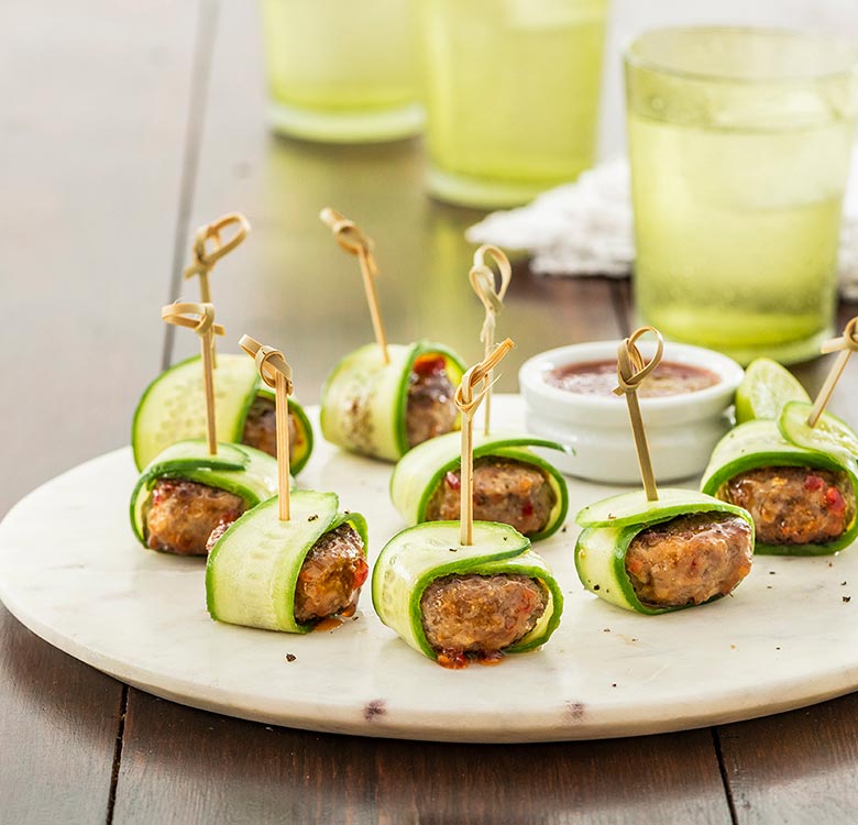 Beef and Cucumber Dippers
