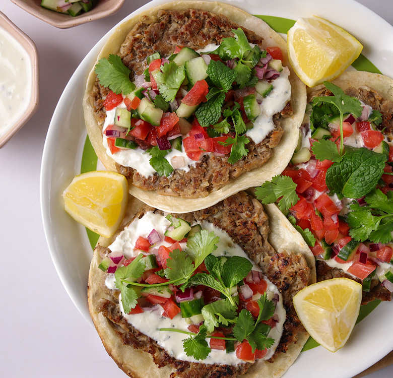 Smashed Kebab Tacos