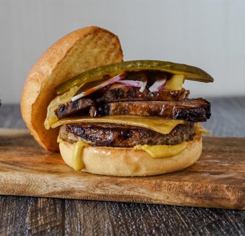 Smoked Brisket and Patty Cheeseburger